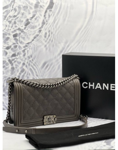 CHANEL MEDIUM DOUBLE STITCH BOY FLAP BAG 