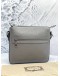 (UNUSED) GUCCI GREY EMBOSSED LEATHER MESSENGER SMALL BAG