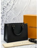 (LIKE NEW) LOUIS VUITTON ON THE GO PM IN BLACK MONOGRAM EMPREINTE LEATHER -FULL SET- 
