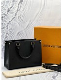(LIKE NEW) LOUIS VUITTON ON THE GO PM IN BLACK MONOGRAM EMPREINTE LEATHER -FULL SET- 
