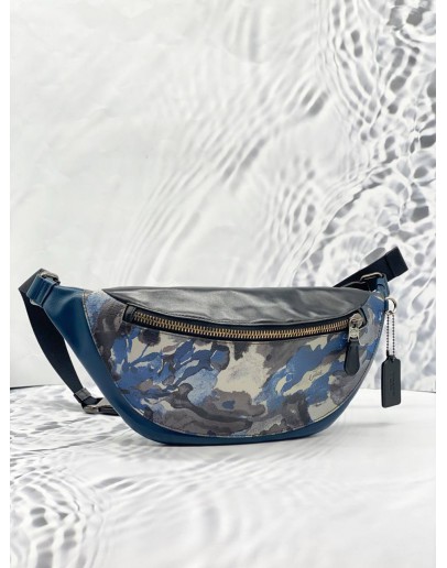 (LIKE NEW) COACH WARREN BELT BAG WITH WATERCOLOR SCRIPT PRINT 