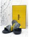 (UNUSED) FENDI RUBBER FUSSBETTS SLIDES EMBOSSED DIAGONAL FF SIZE UK 8 -FULL SET- 