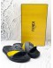 (UNUSED) FENDI RUBBER FUSSBETTS SLIDES EMBOSSED DIAGONAL FF SIZE UK 8 -FULL SET- 