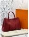 (LIKE NEW) 2019 HERMES GARDEN PARTY 30 SHOULDER BAG IN RED NEGONDA LEATHER STAMP D 