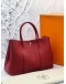 (LIKE NEW) 2019 HERMES GARDEN PARTY 30 SHOULDER BAG IN RED NEGONDA LEATHER STAMP D 