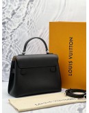 (LIKE NEW) MICROCHIP LOUIS VUITTON LOCKME EVER BLACK LEATHER BAG -FULL SET- 