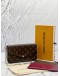 (LIKE NEW) LOUIS VUITTON FELICIE FLAP BAG IN BROWN MONOGRAM CANVAS -FULL SET-  