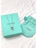(LIKE NEW) TIFFANY & CO PALOMA PICASSO RUBBING HEART NECKLACE SILVER -FULL SET-