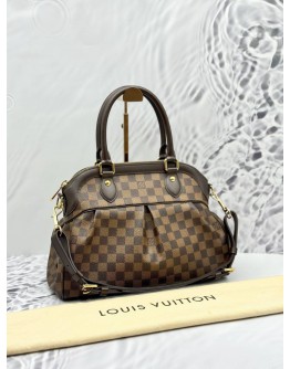 (LIKE NEW) LOUIS VUITTON TREVI PM IN BROWN DAMIER EBENE CANVAS