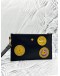 (UNUSED) VERSACE LA MEDUSA LUNAR NEW YEAR PATCHES POUCH BLACK 