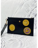 (UNUSED) VERSACE LA MEDUSA LUNAR NEW YEAR PATCHES POUCH BLACK 