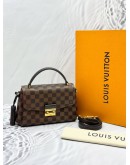 (LIKE NEW) LOUIS VUITTON CROISETTE IN BROWN DAMIER EBENE CANVAS -FULL SET-