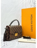 (LIKE NEW) LOUIS VUITTON CROISETTE IN BROWN DAMIER EBENE CANVAS -FULL SET-