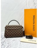 (LIKE NEW) LOUIS VUITTON CROISETTE IN BROWN DAMIER EBENE CANVAS -FULL SET-