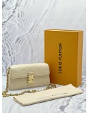 (LIKE NEW) 2024 LOUIS VUITTON METIS WALLET ON CHAIN WHITE MONOGRAM EMPREINTE LEATHER -FULL SET-