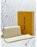 (LIKE NEW) 2024 LOUIS VUITTON METIS WALLET ON CHAIN WHITE MONOGRAM EMPREINTE LEATHER -FULL SET-