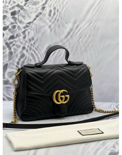 (LIKE NEW) GUCCI MARMONT TOP HANDLE BAG 