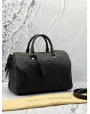 LOUIS VUITTON SPEEDY BANDOULIERE 30 IN BLACK MONOGRAM EMPREINTE LEATHER