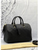 LOUIS VUITTON SPEEDY BANDOULIERE 30 IN BLACK MONOGRAM EMPREINTE LEATHER