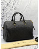 LOUIS VUITTON SPEEDY BANDOULIERE 30 IN BLACK MONOGRAM EMPREINTE LEATHER