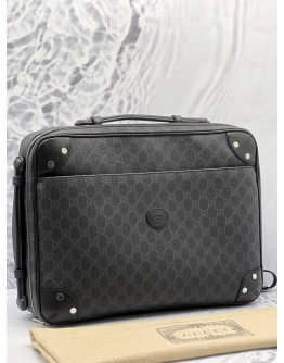 (LIKE NEW) GUCCI BRIEFCASE BACKPACK WITH BLACK STRAP IN GG SUPREME 