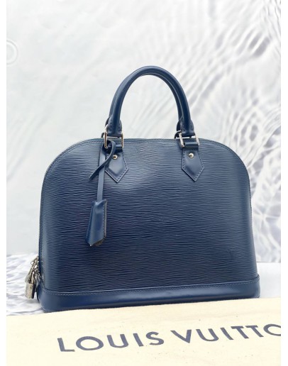 LOUIS VUITTON ALMA MM EPI LEATHER IN BLUE