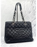 (LIKE NEW) 2011 CHANEL GST GRAND SHOPPING TOTE BAG IN BLACK CAVIAR LEATHER SHW