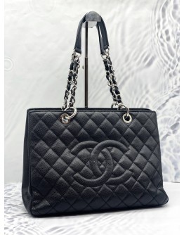 (LIKE NEW) 2011 CHANEL GST GRAND SHOPPING TOTE BAG IN BLACK CAVIAR LEATHER SHW