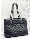 (LIKE NEW) 2011 CHANEL GST GRAND SHOPPING TOTE BAG IN BLACK CAVIAR LEATHER SHW