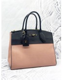 LOUIS VUITTON CITY STEAMER PM LEATHER HANDLE BAG WITH STRAP IN BLACK PINK 