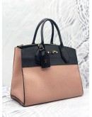 LOUIS VUITTON CITY STEAMER PM LEATHER HANDLE BAG WITH STRAP IN BLACK PINK 