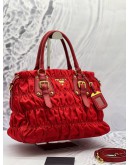 (LIKE NEW) PRADA TESSUTO NYLON GAUFFRE TOTE BAG WITH STRAP 