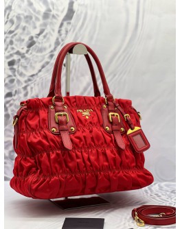 (LIKE NEW) PRADA TESSUTO NYLON GAUFFRE TOTE BAG WITH STRAP 