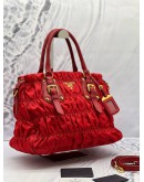 (LIKE NEW) PRADA TESSUTO NYLON GAUFFRE TOTE BAG WITH STRAP 