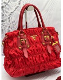(LIKE NEW) PRADA TESSUTO NYLON GAUFFRE TOTE BAG WITH STRAP 