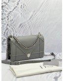(LIKE NEW) CHRISTIAN DIORAMA MEDIUM IN SILVER LEATHER 