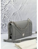 (LIKE NEW) CHRISTIAN DIORAMA MEDIUM IN SILVER LEATHER 