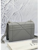 (LIKE NEW) CHRISTIAN DIORAMA MEDIUM IN SILVER LEATHER 