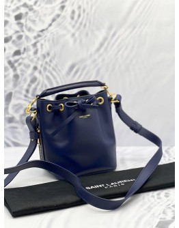 (LIKE NEW) YSL SAINT LAURENT Y BUCKET CROSSBODY BAG IN BLUE