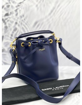 (LIKE NEW) YSL SAINT LAURENT Y BUCKET CROSSBODY BAG IN BLUE