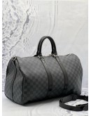 (LIKE NEW) LOUIS VUITTON KEEPALL BANDOULIERE 45 DAMIER GRAPHITE CANVAS 