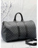 (LIKE NEW) LOUIS VUITTON KEEPALL BANDOULIERE 45 DAMIER GRAPHITE CANVAS 