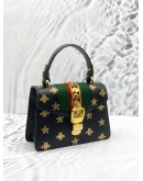 (LIKE NEW) GUCCI SYLVIE SMALL BEE AND STAR SHOULDER BAG WITH STRAP