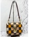 (LIKE NEW) LOUIS VUITTON TWIST MM DAMIER CHECK MONOGRAM LEATHER SHOULDER BAG 