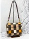 (LIKE NEW) LOUIS VUITTON TWIST MM DAMIER CHECK MONOGRAM LEATHER SHOULDER BAG 