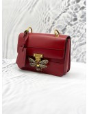 (LIKE NEW) GUCCI RED LEATHER QUEEN MARGARET SHOULDER BAG 