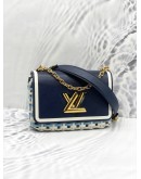 (LIKE NEW) LOUIS VUITTON TWIST GUINGUETTE MM INDIGO BLUE BAG 