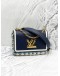 (LIKE NEW) LOUIS VUITTON TWIST GUINGUETTE MM INDIGO BLUE BAG 