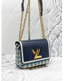 (LIKE NEW) LOUIS VUITTON TWIST GUINGUETTE MM INDIGO BLUE BAG 