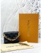 (LIKE NEW) LOUIS VUITTON BLACK LAMBSKIN EMBOSSED MONOGRAM COUSSIN BELT BAG -FULL SET-